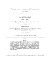 Finiteness Results for Subgroups of Finite Extensions