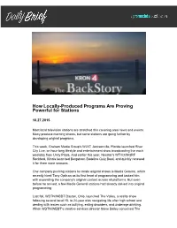 How Locally-Produced Programs Are Proving Powerful for Stations