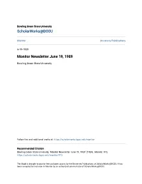Monitor Newsletter June 19, 1989