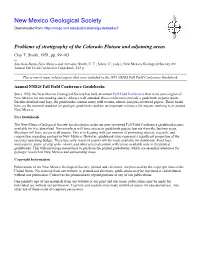 Problems of Stratigraphy of the Colorado Plateau and Adjoining Areas Clay T