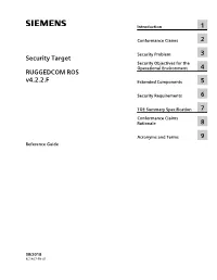 Security Target RUGGEDCOM ROS V4.2.2.F 1 2 3 4 5 6 7