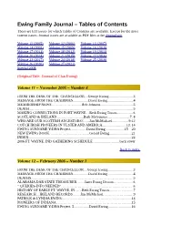 Tables of Contents These Are EFJ Issues for Which Tables of Contents Are Available