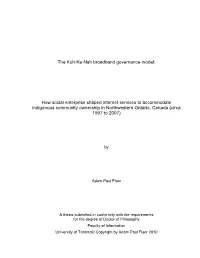 The K-Net Broadband Governance Model: Intersecting Views from Government, Community, and Industry