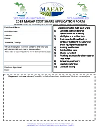 2019 Maeap Cost Share Application Form