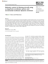 Attitude Control of Tiltwing Aircraft Using a Wing-Fixed Coordinate System and Incremental Nonlinear Dynamic Inversion