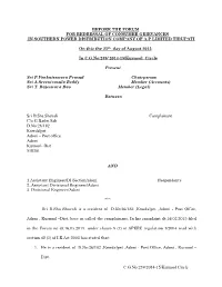 C.G.No:239/2014-15/Kurnool Circle Sri D.Sha Shavali Complainant C/O