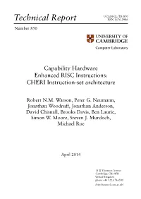 CHERI Instruction-Set Architecture