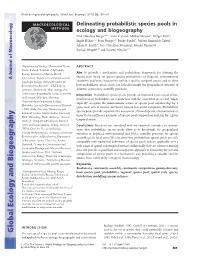 Delineating Probabilistic Species Pools in Ecology and Biogeography