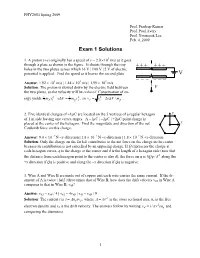 Exam 1 Solutions