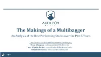 Makings of a Multibagger an Analysis of the Best Performing Stocks Over the Past 5 Years