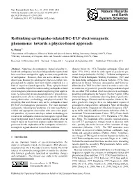 Rethinking Earthquake-Related DC-ULF Electromagnetic Phenomena: Towards a Physics-Based Approach