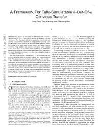 A Framework for Fully-Simulatable H-Out-Of-N Oblivious Transfer