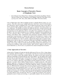 Basic Concepts of Narrative Theory: a Polyphonic View