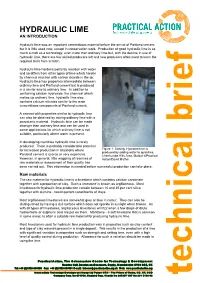 Hydraulic Lime an Introduction