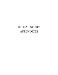 Initial Study Appendices