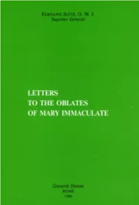Jette-Letters-To-The-Oblates-Of-Mary-Immaculate.Pdf