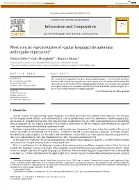 More Concise Representation of Regular Languages by Automata and Regular Expressions