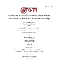 Slipbuddy: a Machine Learning Based Mobile Health App to Track and Prevent Overeating