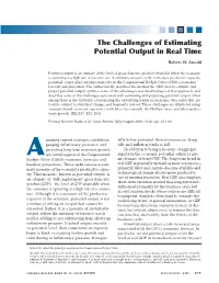 The Challenges of Estimating Potential Output in Real Time