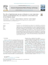 The Effect of High Hydrostatic Pressure Acclimation on Acute Temperature