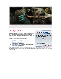 Dead Space Guide