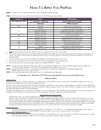 How to Apply for Prepass