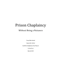 Prison Chaplaincy Without Being a Nuisance