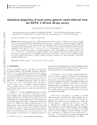 Statistical Properties of Local Active Galactic Nuclei Inferred from the RXTE 3–20 Kev All-Sky Survey