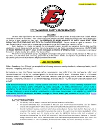 2017 Minimum Safety Requirements
