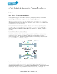 A Field Guide to Understanding Pressure Transducers
