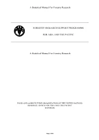 A Statistical Manual for Forestry Research