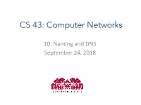 CS 43: Computer Networks