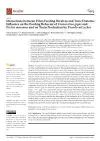 Interactions Between Filter-Feeding Bivalves and Toxic Diatoms