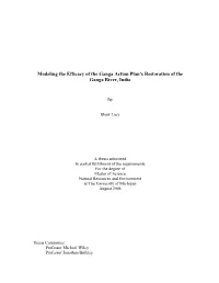 Modeling the Efficacy of the Ganga Action Plan's Restoration of The