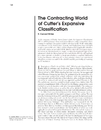 The Contracting World of Cutter's Expansive Classification