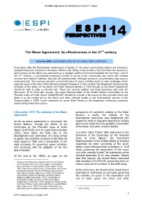 The Moon Agreement: Its Effectiveness in the 21St Century