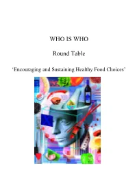 Who Is Who Participants Roundtable Website