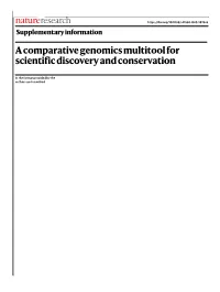 A Comparative Genomics Multitool for Scientific Discovery and Conservation