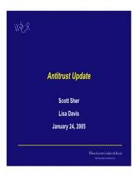 Antitrust Update
