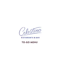 Celestino -To-Go-Menu
