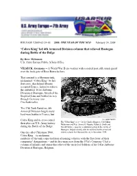 'Cobra King' Led 4Th Armored Division Column That Relieved Bastogne