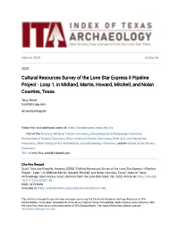 Cultural Resources Survey of the Lone Star Express II Pipeline Project - Loop 1, in Midland, Martin, Howard, Mitchell, and Nolan Counties, Texas