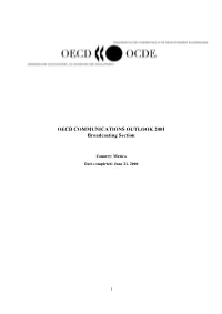 OECD COMMUNICATIONS OUTLOOK 2001 Broadcasting Section