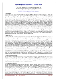 Operating System Security – a Short Note