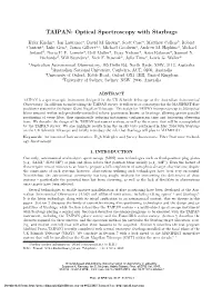 TAIPAN: Optical Spectroscopy with Starbugs