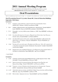 2011 Annual Meeting Program