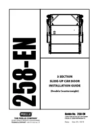 258-En 3 Section Slide-Up Car Door Installation Guide