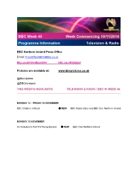 BBC Week 46 Programme Information Week Commencing 10/11