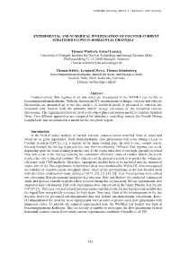 Experimental and Numerical Investigation of Counter-Current Stratified Flows in Horizontal Channels