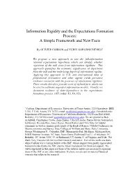 Information Rigidity and the Expectations Formation Process: a Simple Framework and New Facts